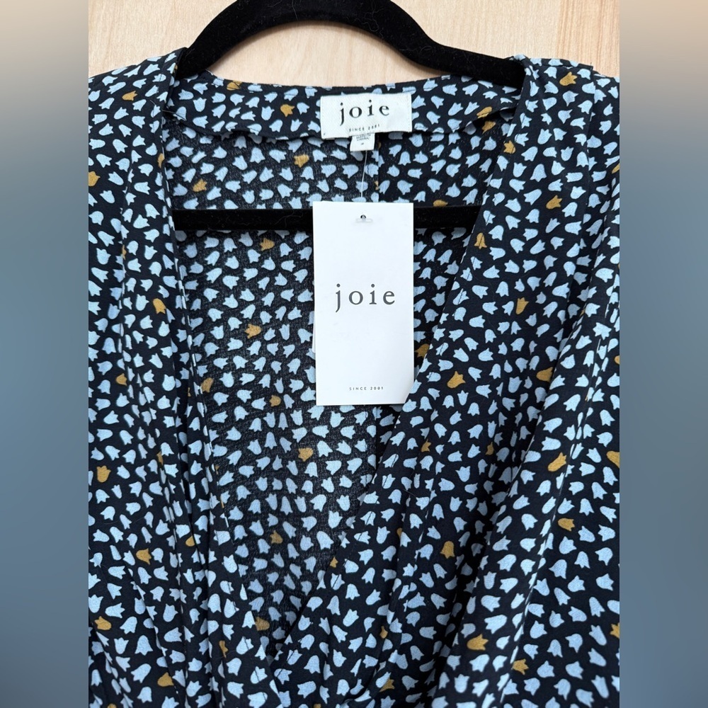 Joie Louise Faux Wrap Blouse in Navy. NWT, stunning design!! - Picture 10 of 14